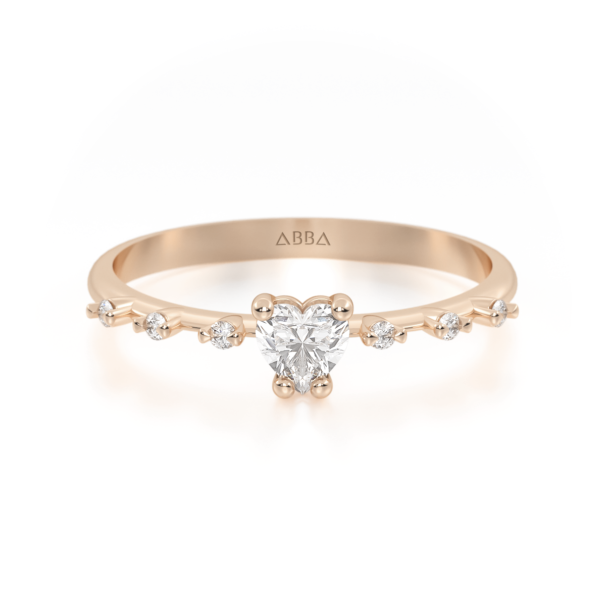 Anillo de Promesa Oro 10k Dalia Abba Joyas Talla 4.5