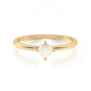 Foto 1 | Anillo de Promesa Oro 10k Perla Abba Joyas Talla 5