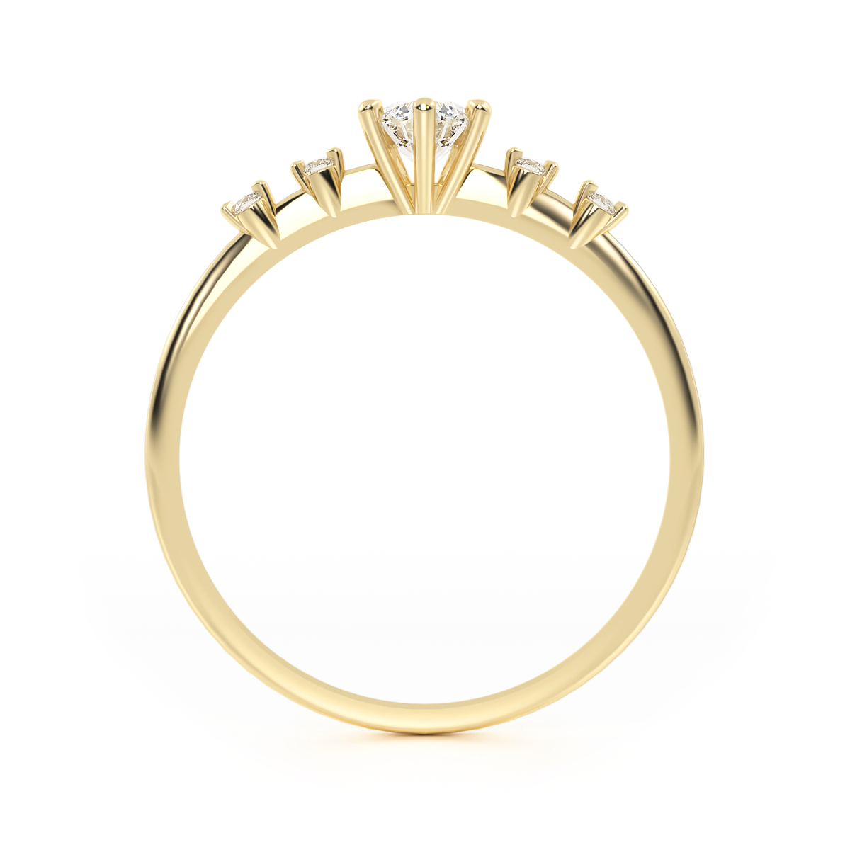 Foto 4 pulgar | Anillo de Promesa Oro 10k Jasmin Abba Joyas Talla 7.5
