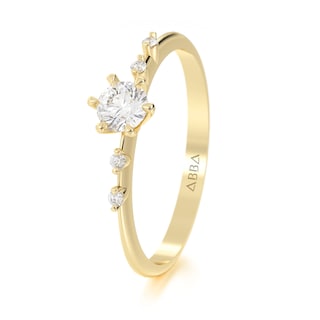 Foto 2 | Anillo de Promesa Oro 10k Jasmin Abba Joyas Talla 5.5
