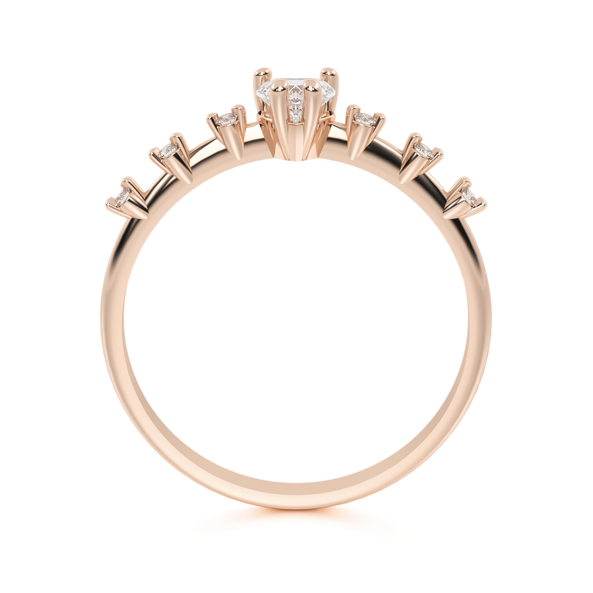 Foto 3 pulgar | Anillo De Promesa Dalia 10k Oro Talla 6.5