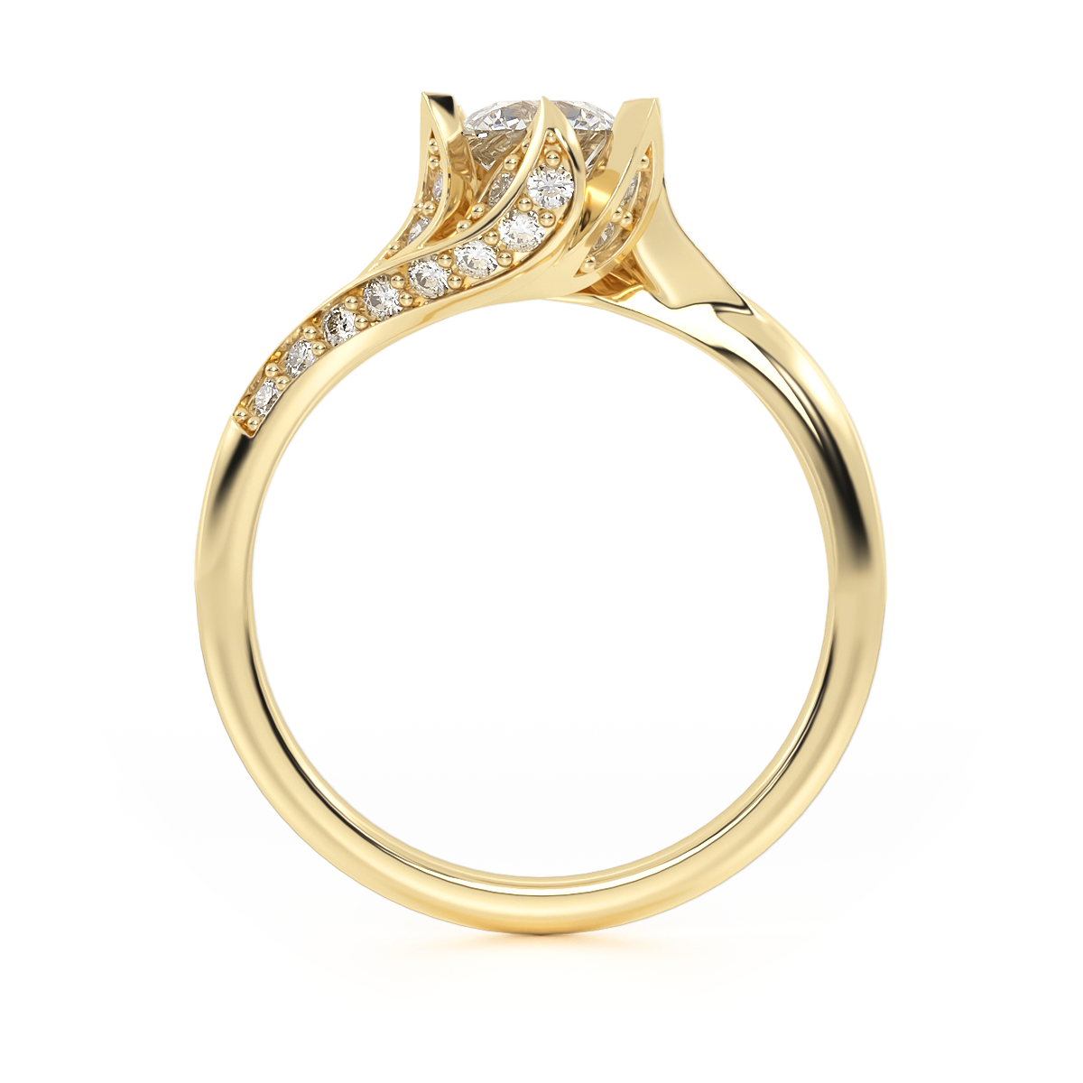 Foto 2 | Anillo de Compromiso Oro 10k Bella Abba Joyas Talla 8.5