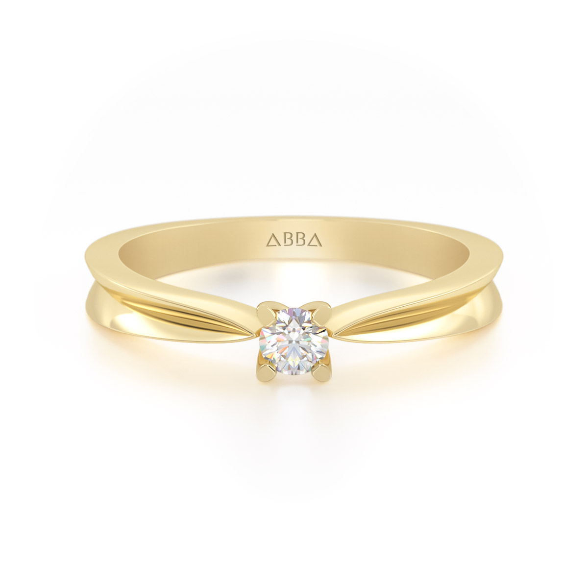 Anillo De Compromiso Oro 10k Cloe Abba Joyas Talla 4.5