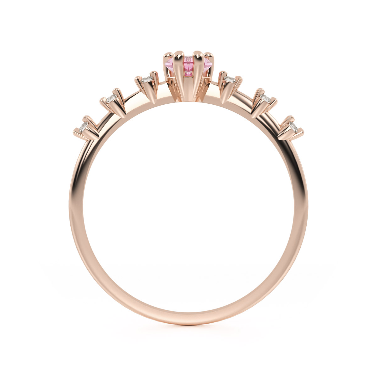 Foto 4 pulgar | Anillo De Promesa Dalia 10k Oro Talla 4