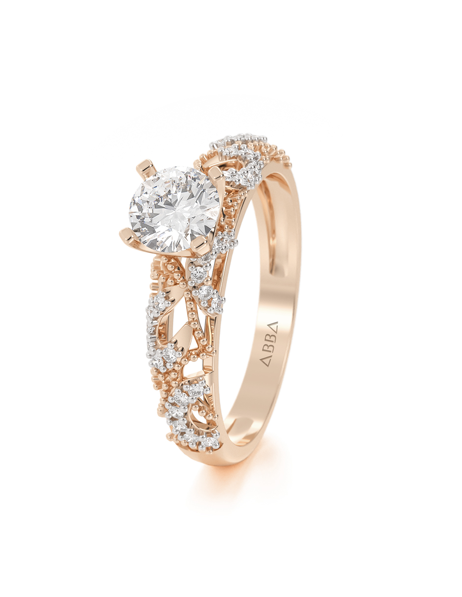 Foto 2 | Anillo de Compromiso Oro 14k Vintage Thin Abba Joyas Talla 6.5