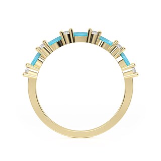 Foto 3 | Churumbela Oro 10k Marquise Piedra Turquesa Abba Joyas Talla 4