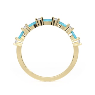 Foto 3 | Churumbela Oro 10k Marquise Piedra Turquesa Abba Joyas Talla 5