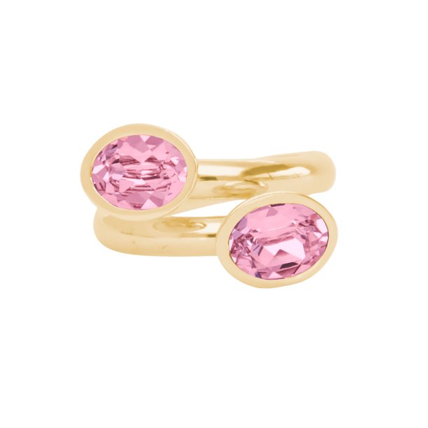 Anillo Bañado en Oro 14k con Cristal para Mujer