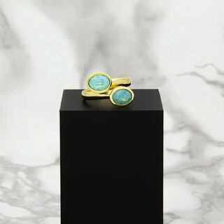 Foto 2 | Anillo Bañado en Oro 14k con Cristal para Mujer