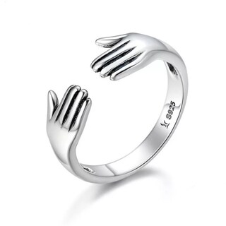 Foto 1 | Anillo De Plata 925 Ajustable Hug Para Mujer - Venta Internacional.