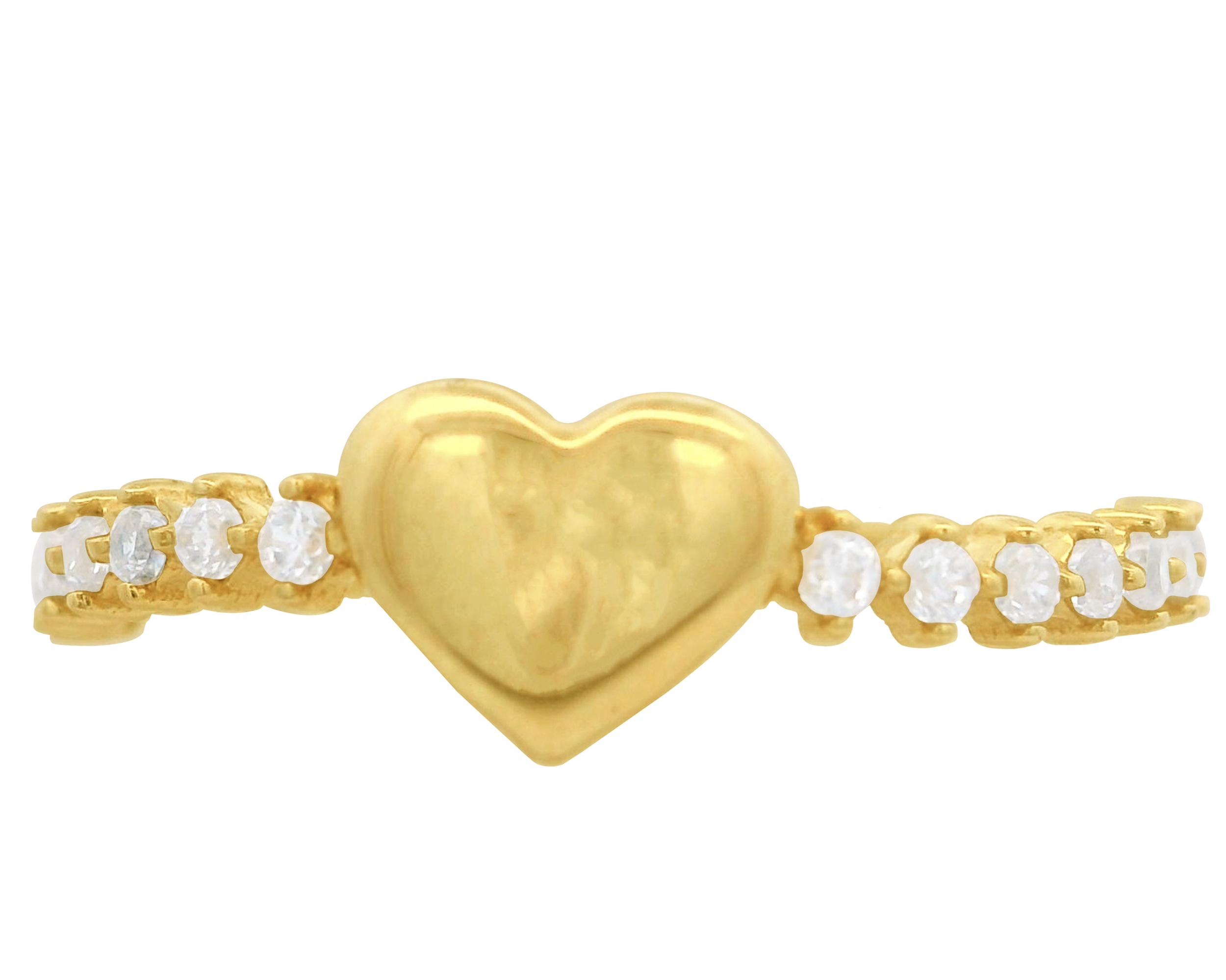 Foto 3 | Anillo Corazón Liso Con Circonias #6 Horoz 10k Ci284