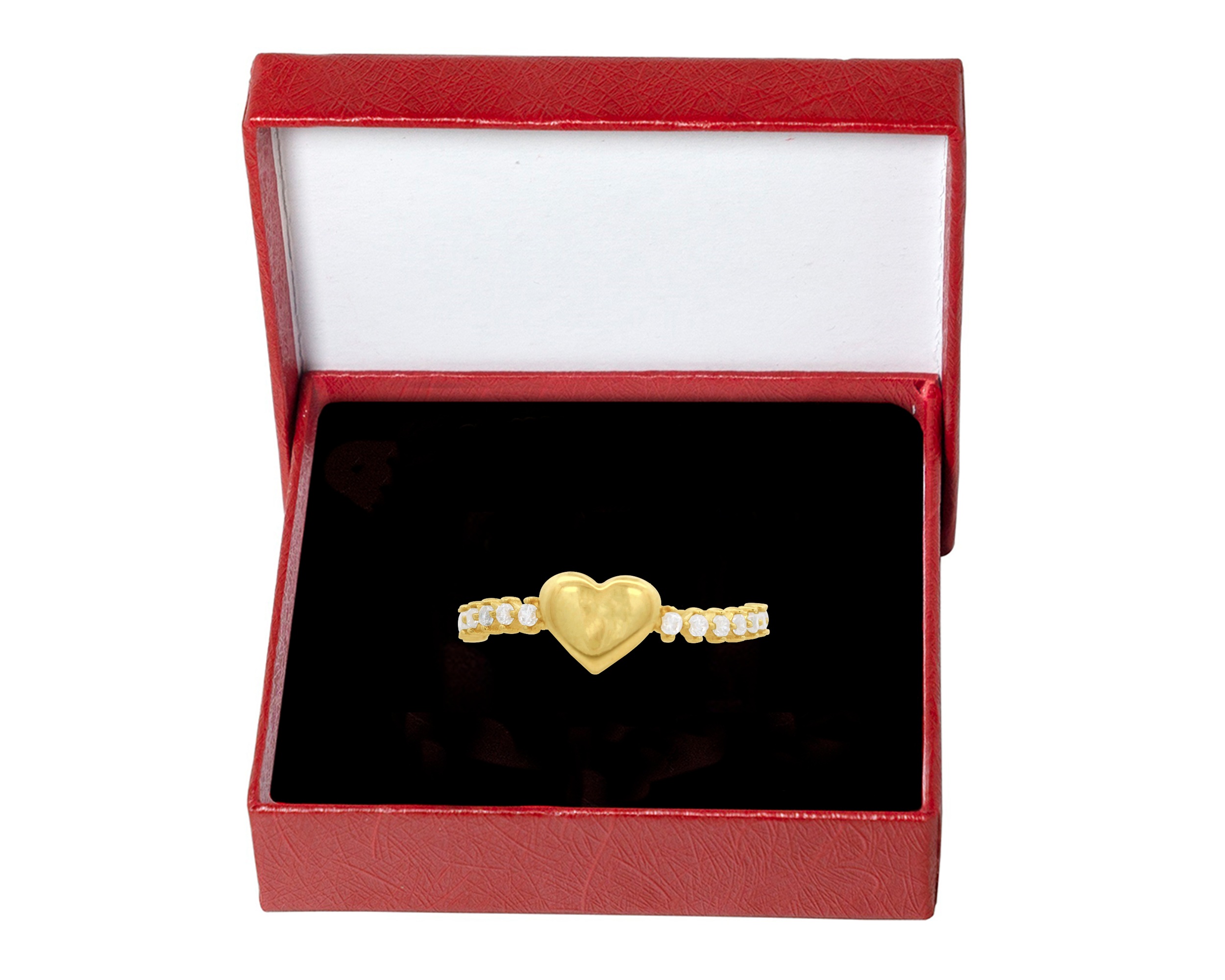 Foto 4 | Anillo Corazón Liso Con Circonias #6 Horoz 10k Ci284