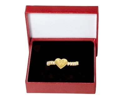 Foto 4 | Anillo Corazón Liso Con Circonias #6 Horoz 10k Ci284