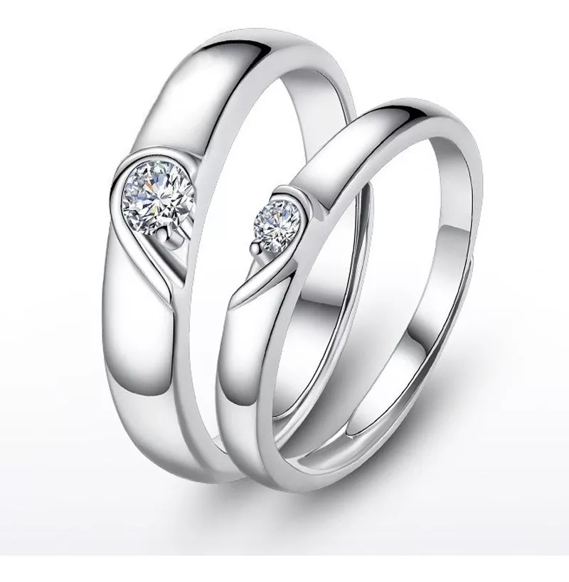 Foto 3 pulgar | Anillos de Compromiso de Plata 925 para Parejas- Venta Internacional