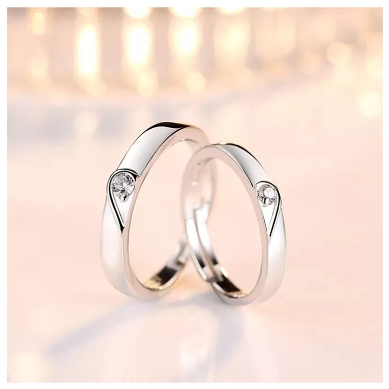 Foto 4 pulgar | Anillos de Compromiso de Plata 925 para Parejas- Venta Internacional