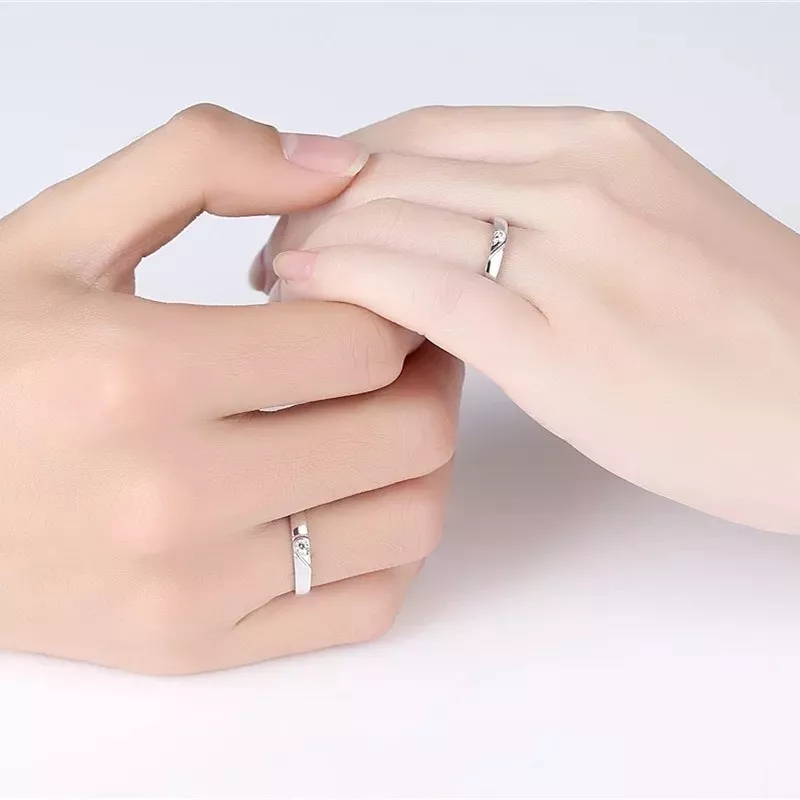 Foto 5 pulgar | Anillos de Compromiso de Plata 925 para Parejas- Venta Internacional