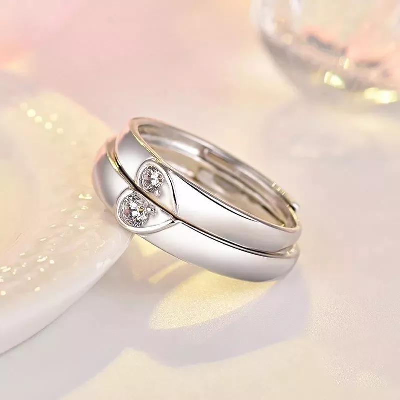 Foto 6 pulgar | Anillos de Compromiso de Plata 925 para Parejas- Venta Internacional