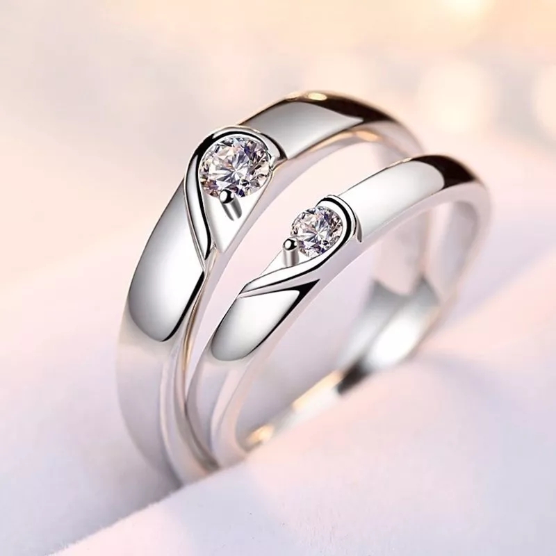 Foto 7 pulgar | Anillos de Compromiso de Plata 925 para Parejas- Venta Internacional