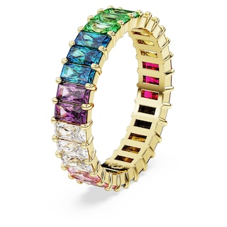 Foto 2 | Anillo Swarovski Matrix Band Con Piedras Tipo Baguette Multicolores - Venta Internacional.