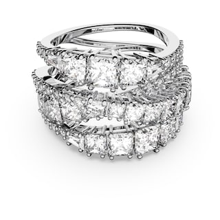 Foto 1 | Anillo Swarovski Hyperbola Con Cortes Mixtos En Cristal Transparente - Venta Internacional.