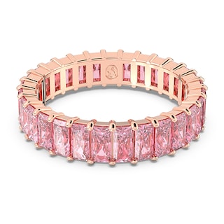 Foto 1 | Anillo Swarovski Matrix De Cristal Rosa Tallado En Forma De Baguette, Tamaño 7 - Venta Internacional.