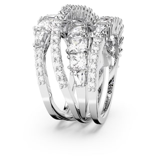 Foto 3 | Anillo Swarovski Hyperbola Con Cortes Mixtos En Cristal Transparente - Venta Internacional.