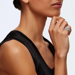 Foto 5 | Anillo Swarovski Hyperbola Con Cortes Mixtos En Cristal Transparente - Venta Internacional.