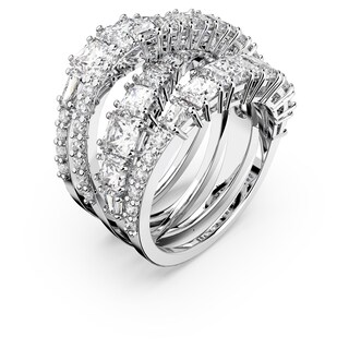 Foto 2 | Anillo Swarovski Hyperbola Con Cortes Mixtos En Cristal Transparente - Venta Internacional.