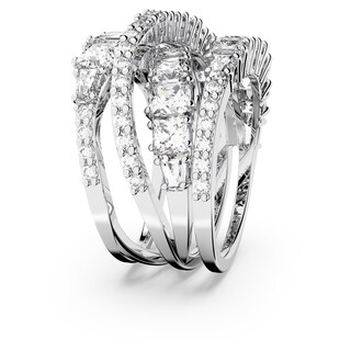 Foto 3 | Anillo Swarovski Hyperbola Con Cortes Mixtos En Cristal Transparente - Venta Internacional.