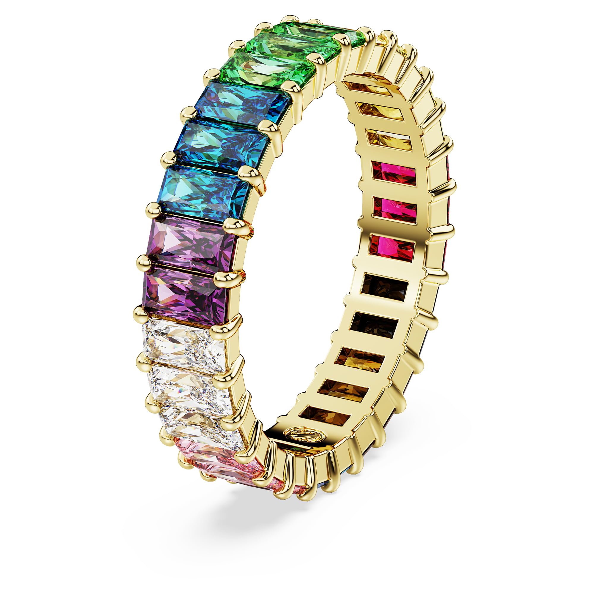 Foto 3 pulgar | Anillo Swarovski Matrix Band Con Piedras Tipo Baguette Multicolores - Venta Internacional.