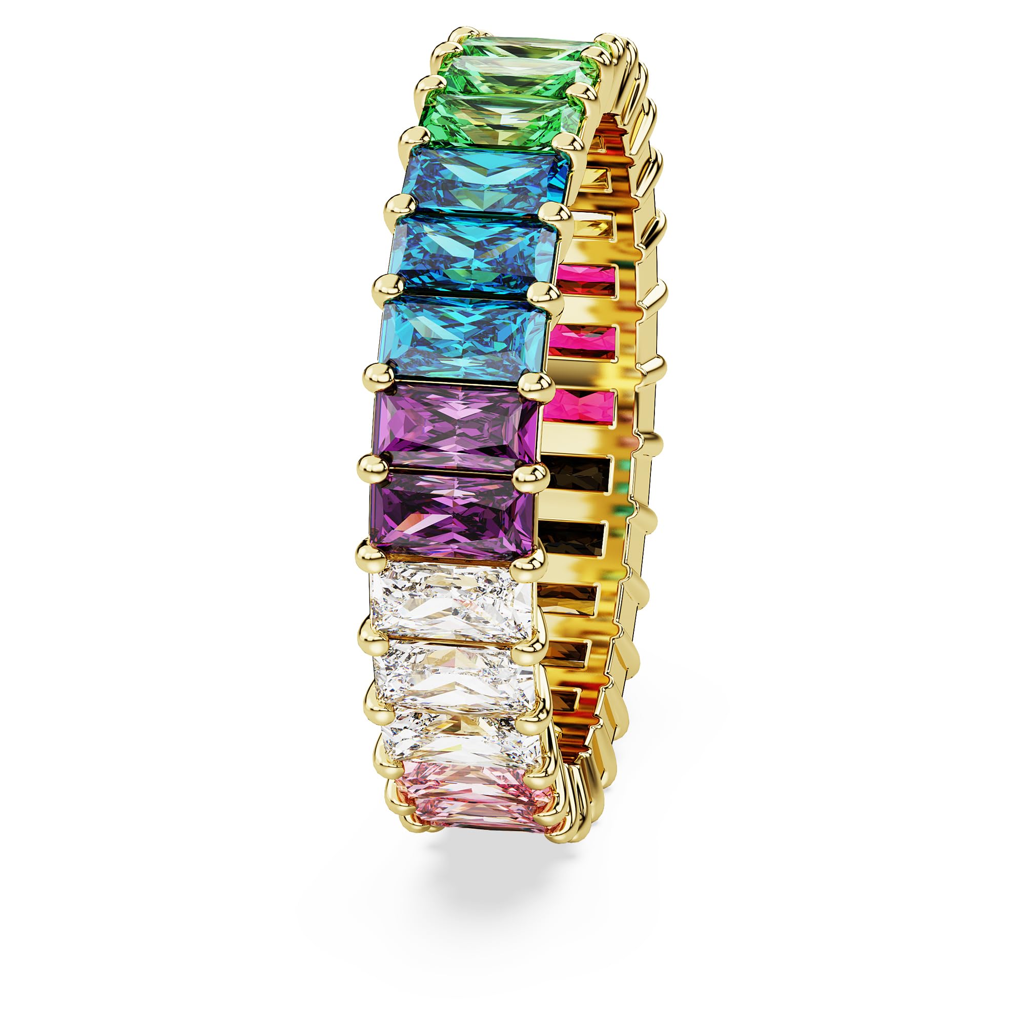 Foto 4 pulgar | Anillo Swarovski Matrix Band Con Piedras Tipo Baguette Multicolores - Venta Internacional.