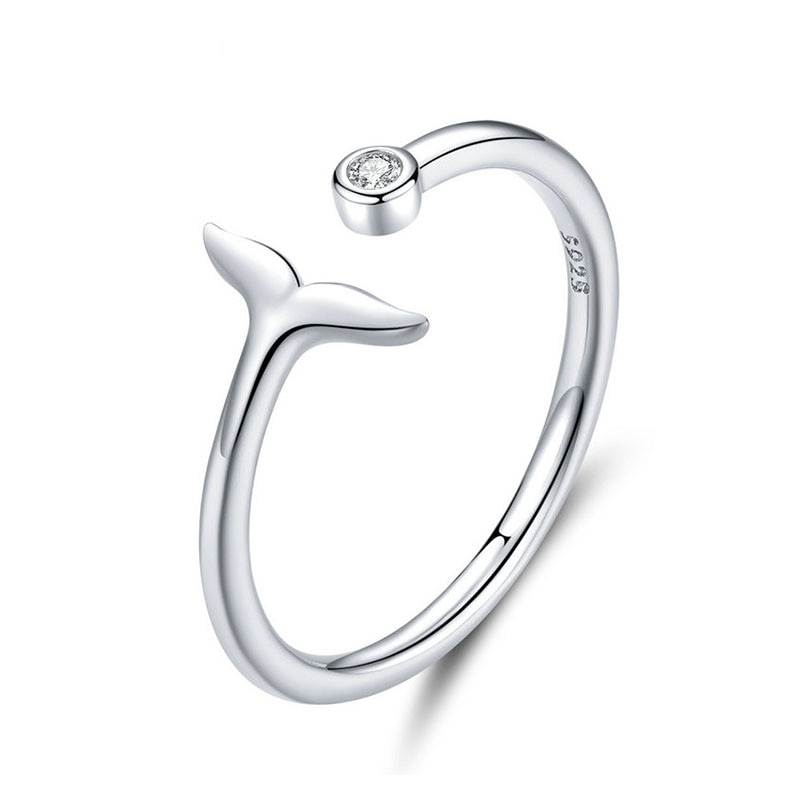 Anillo Chulada, Cola De Sirena De Plata .925 Con Chapa De Platino