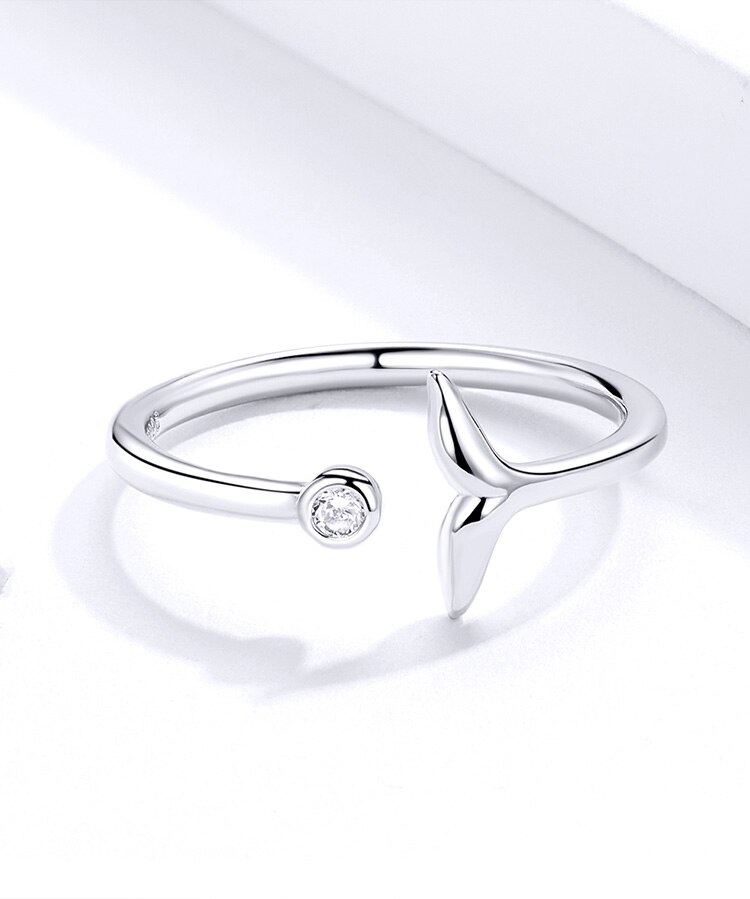 Foto 5 pulgar | Anillo Chulada, Cola De Sirena De Plata .925 Con Chapa De Platino
