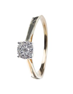 Foto 1 | Anillo Lucie de Diamantes Oro Amarillo de 14k Talla 7.5