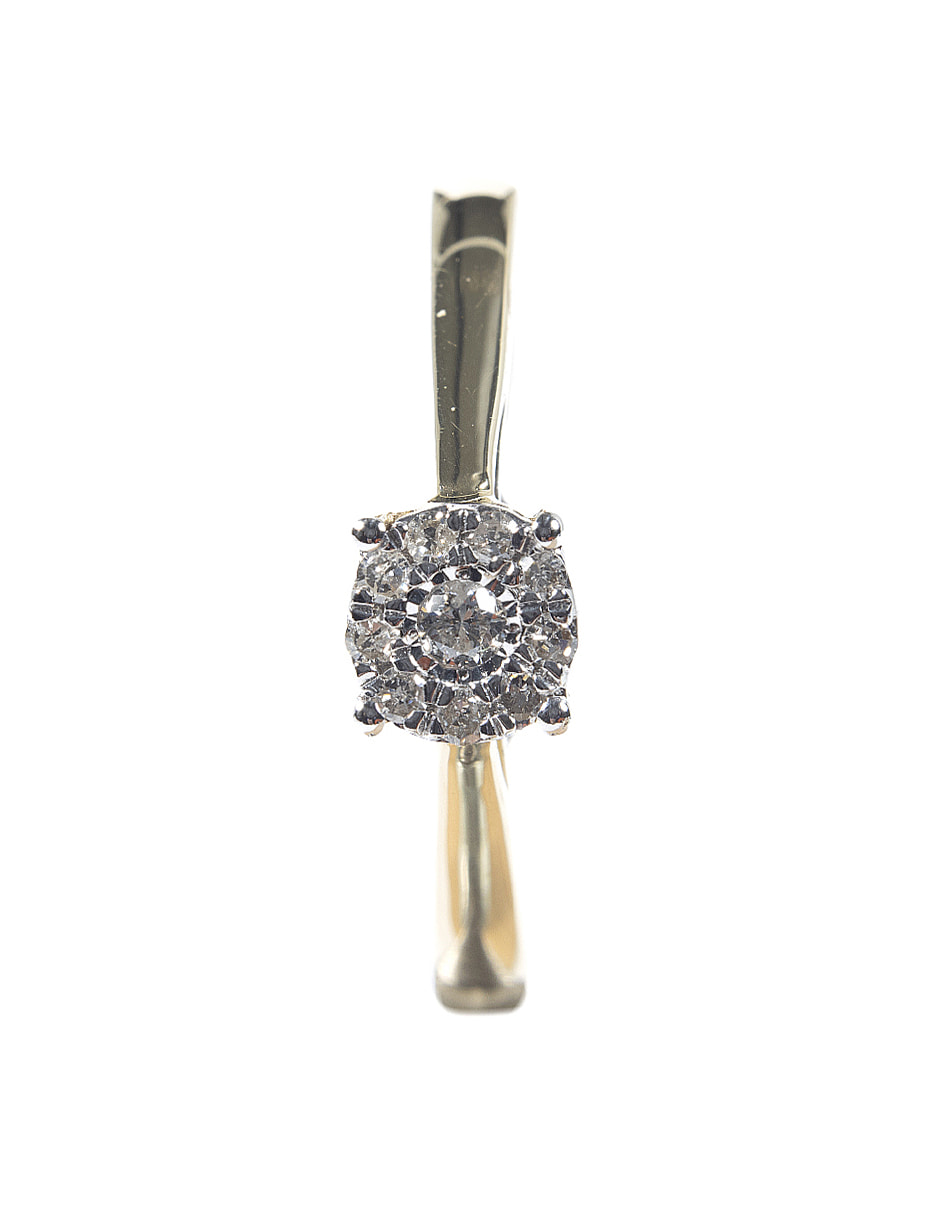 Foto 2 | Anillo Lucie de Diamantes Oro Amarillo de 14k Talla 7.5