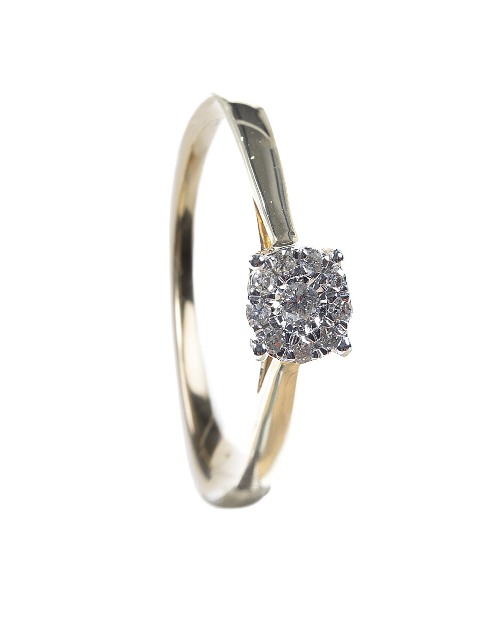 Foto 4 pulgar | Anillo Lucie de Diamantes Oro Amarillo de 14k Talla 7.5
