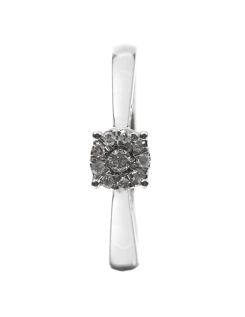 Foto 3 pulgar | Anillo Lucie de Diamantes Oro Blanco de 14k Talla 5.5