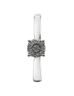 Foto 2 | Anillo Lucie de Diamantes Oro Blanco de 14k Talla 5.5