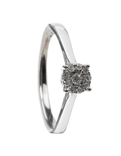 Foto 3 | Anillo Lucie de Diamantes Oro Blanco de 14k Talla 5.5