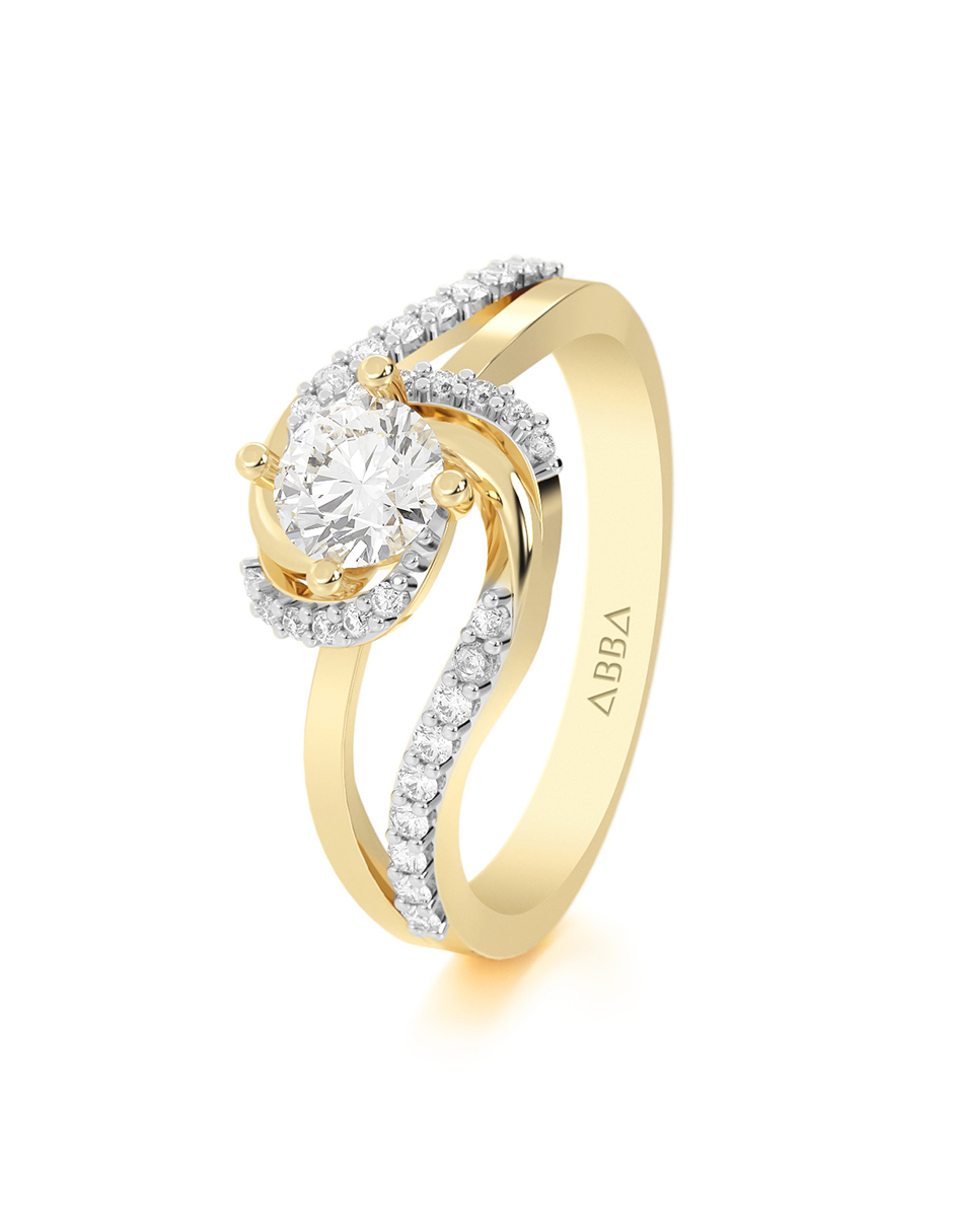 Foto 3 pulgar | Anillo De Compromiso Oro 10k Lana Abba Joyas Talla 7