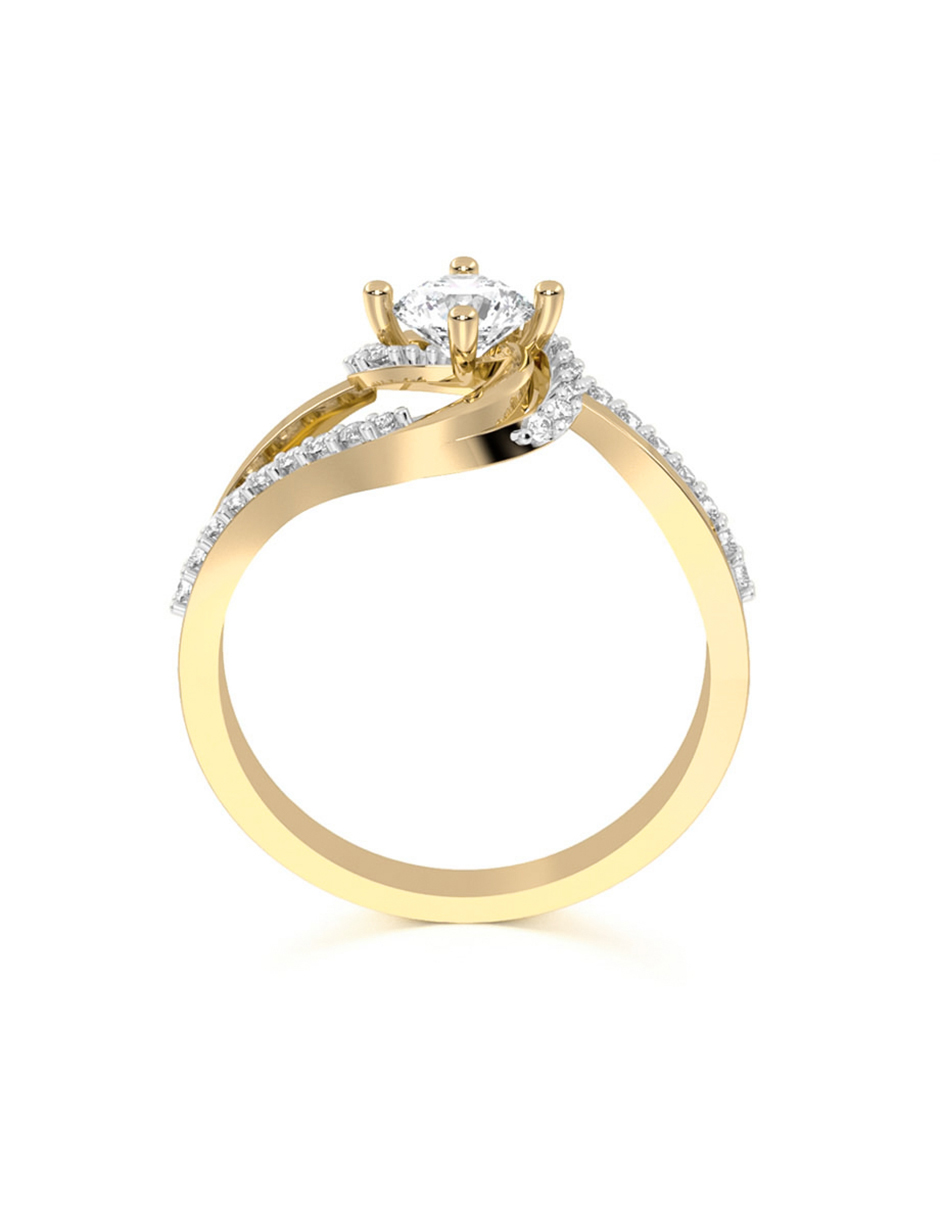 Foto 4 pulgar | Anillo De Compromiso Oro 10k Lana Abba Joyas Talla 7