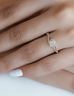 Foto 4 | Anillo de Compromiso Abba Joyas de Oro de 10k Talla 8.5