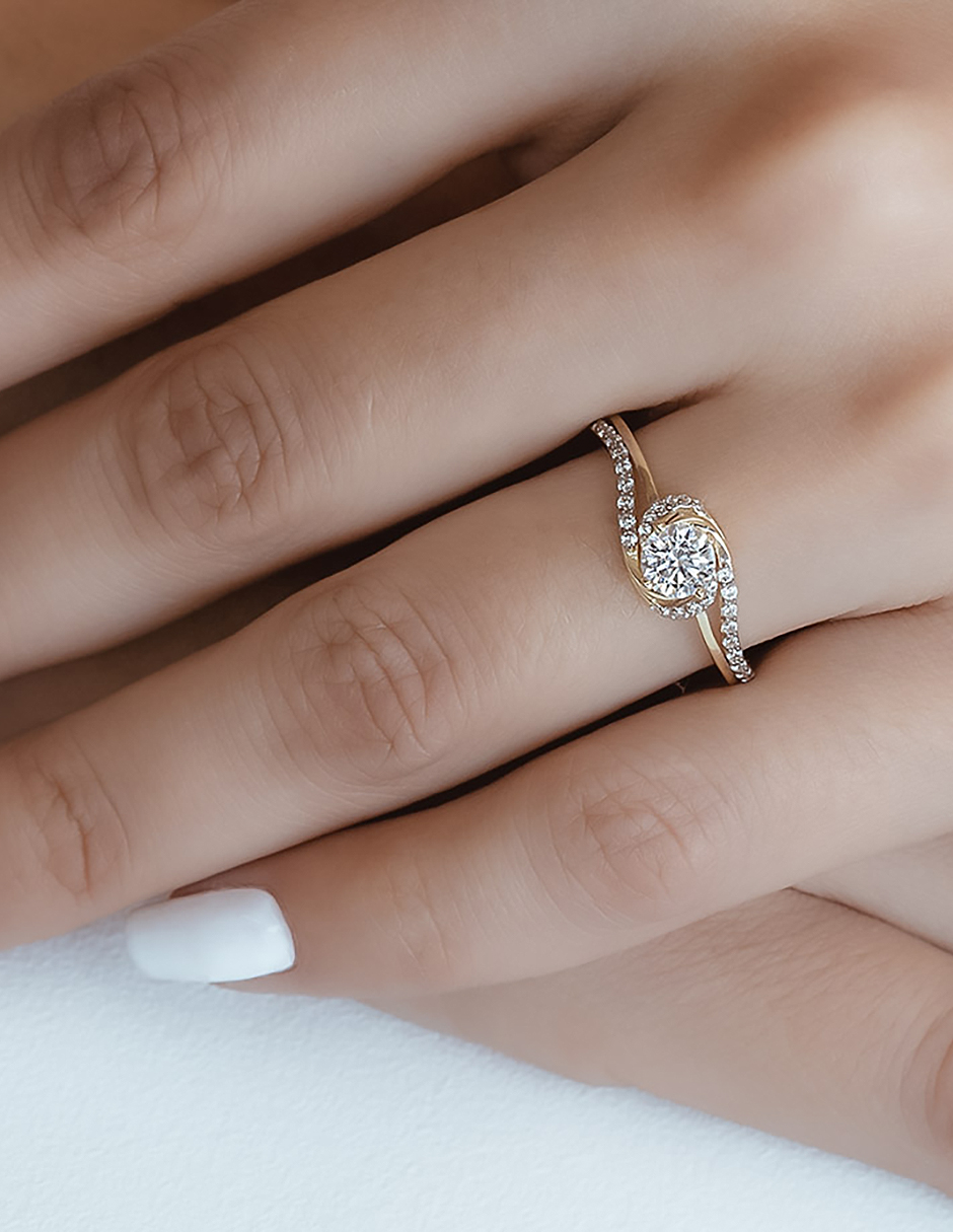 Foto 5 pulgar | Anillo de Compromiso Abba Joyas de Oro de 10k Talla 5.5