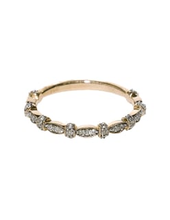 Foto 1 | Anillo con Diamantes en Oro Amarillo 14k Lucie Talla 6.5