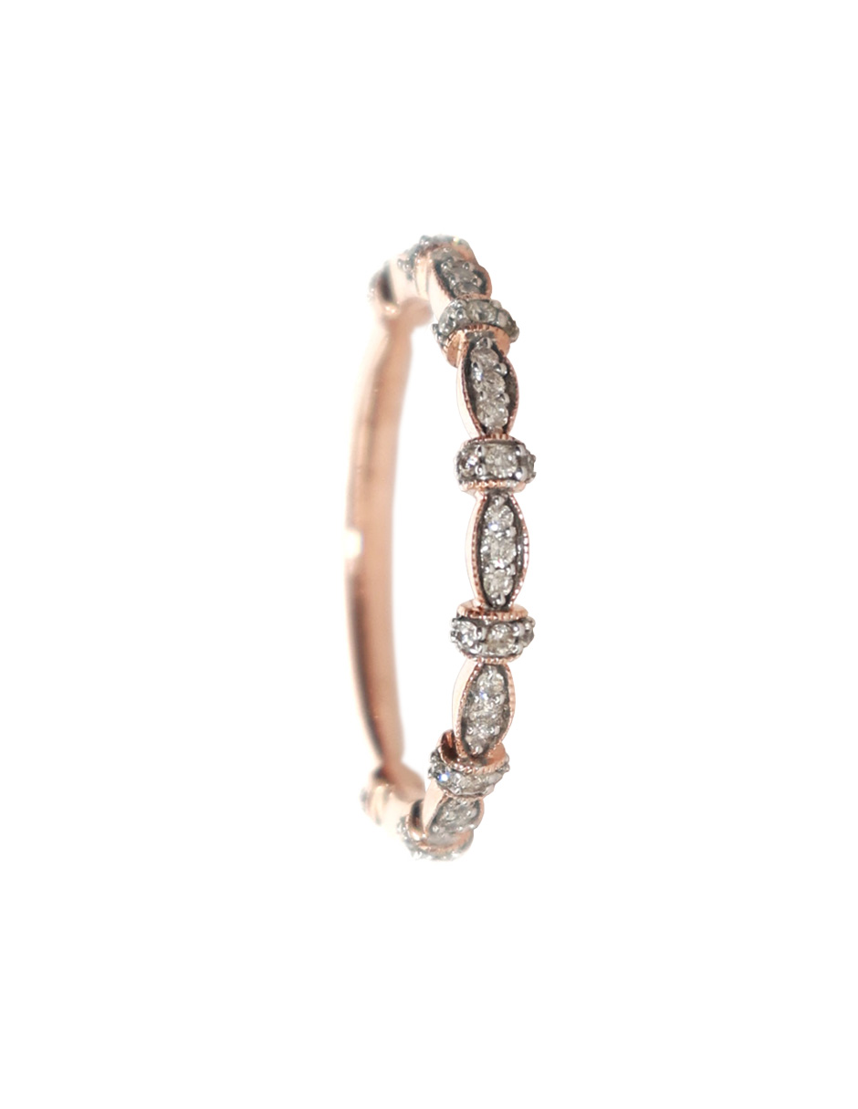 Foto 4 pulgar | Anillo con Diamantes en Oro Rosa 14k Lucie Talla 6.5
