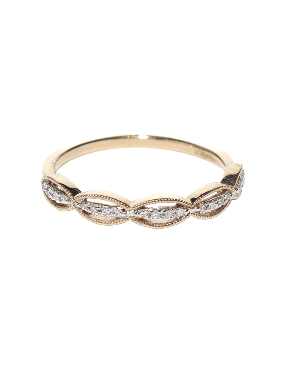 Churumbela Lucie de Diamantes de Oro Amarillo de 14k Talla 6.5