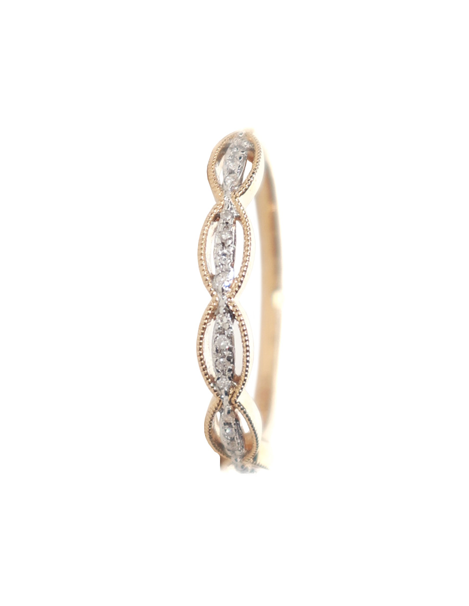 Foto 3 pulgar | Churumbela Lucie de Diamantes de Oro Amarillo de 14k Talla 6.5