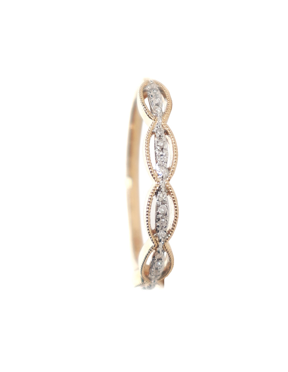 Foto 4 pulgar | Churumbela Lucie de Diamantes de Oro Amarillo de 14k Talla 6.5