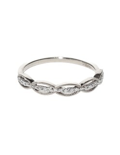 Foto 1 | Churumbela Lucie de Diamantes de Oro Blanco de 14k Talla 7