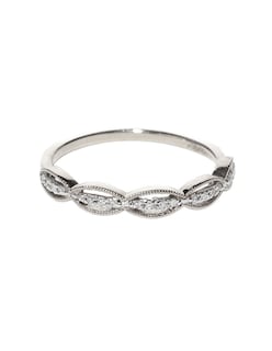 Foto 1 | Churumbela Lucie de Diamantes de Oro Blanco de 14k Talla 6
